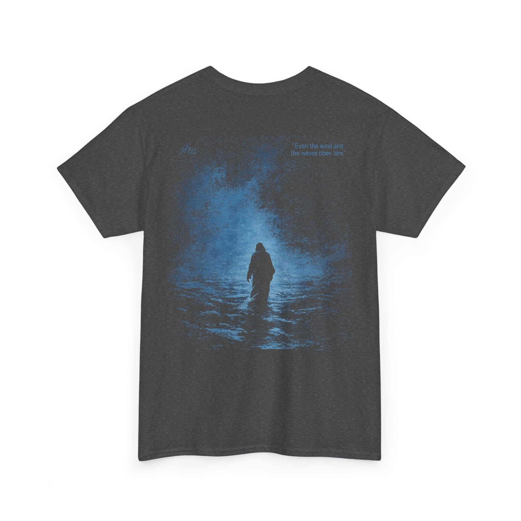 Dark Coastal Graphic Tee — "Follow the Moonlight" Surfer Silhouette T-Shirt
