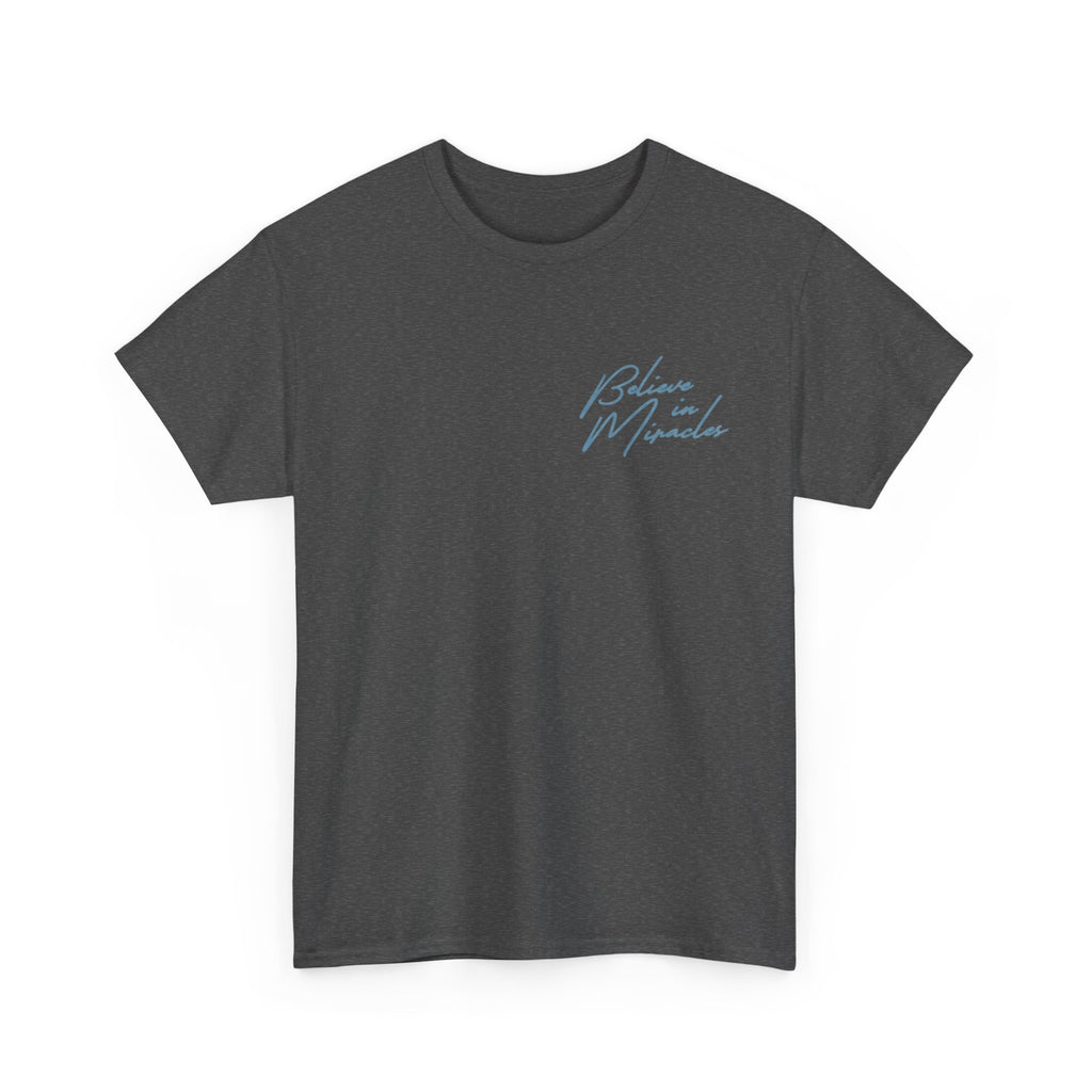 Dark Coastal Graphic Tee — "Follow the Moonlight" Surfer Silhouette T-Shirt