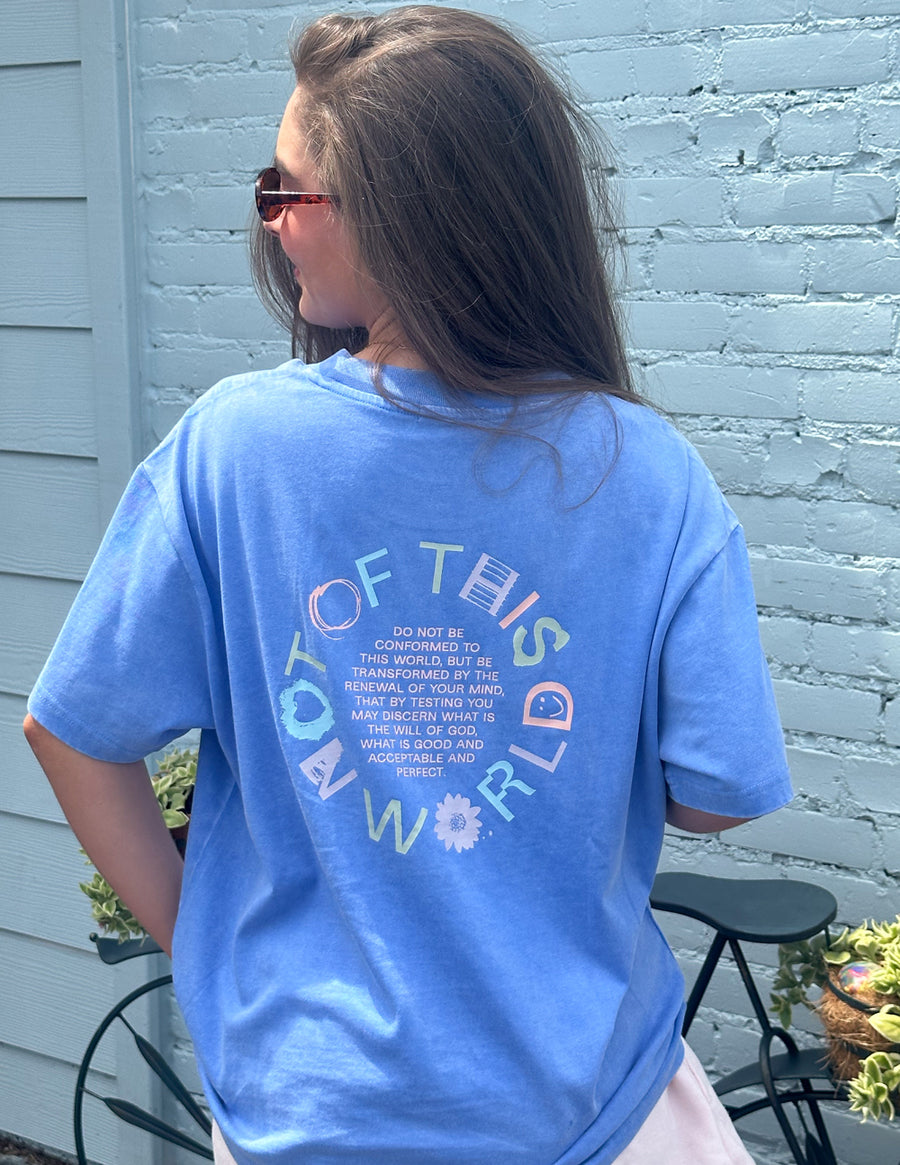 Not of This World Tee — Pastel Floral Graphic Cotton T-Shirt